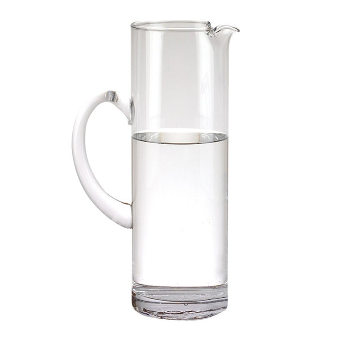 12" Clear Mouth Blown Lead Free Crystal Glass Pitcher - herplace.store