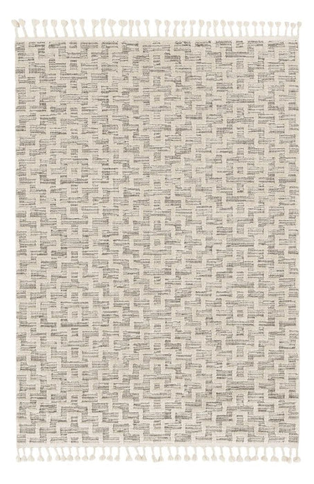 12' X 15' Gray and Ivory Geometric Area Rug - herplace.store