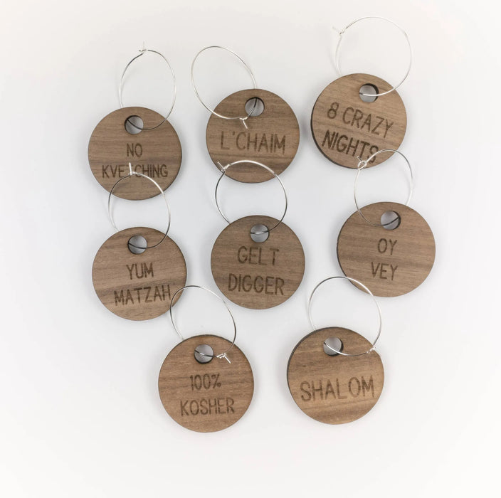 funny jewish wine charms