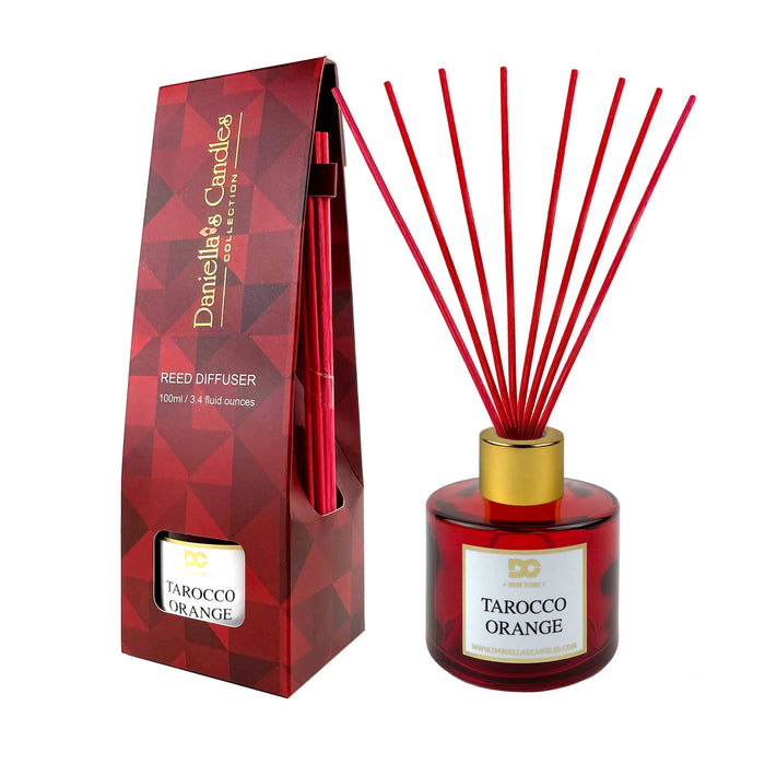 Tarocco Orange Reed Diffuser Set Red