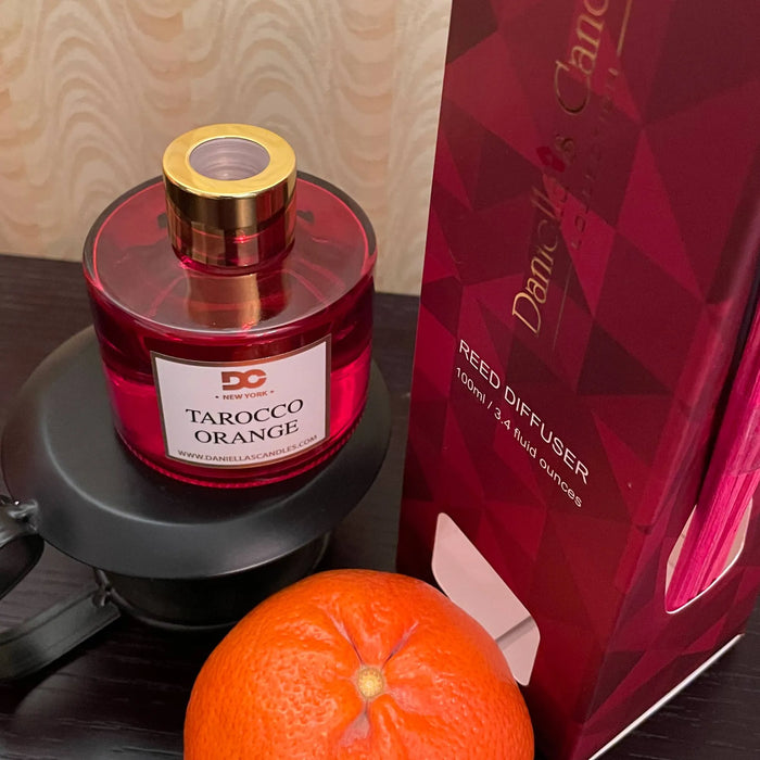 Tarocco Orange Reed Diffuser Set Red