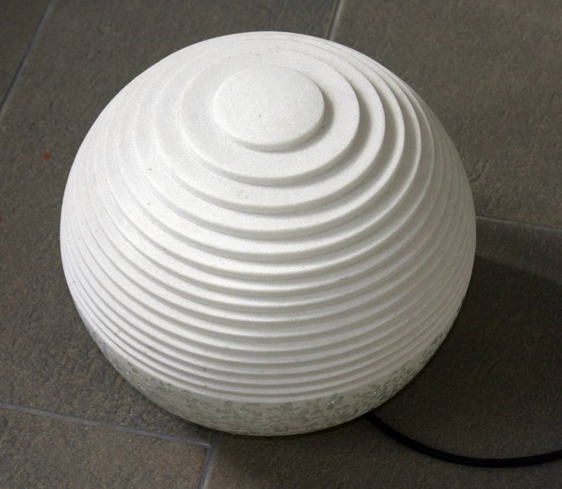 1 X 14 X 12 White Round With Lines And Light - Outdoor Ball