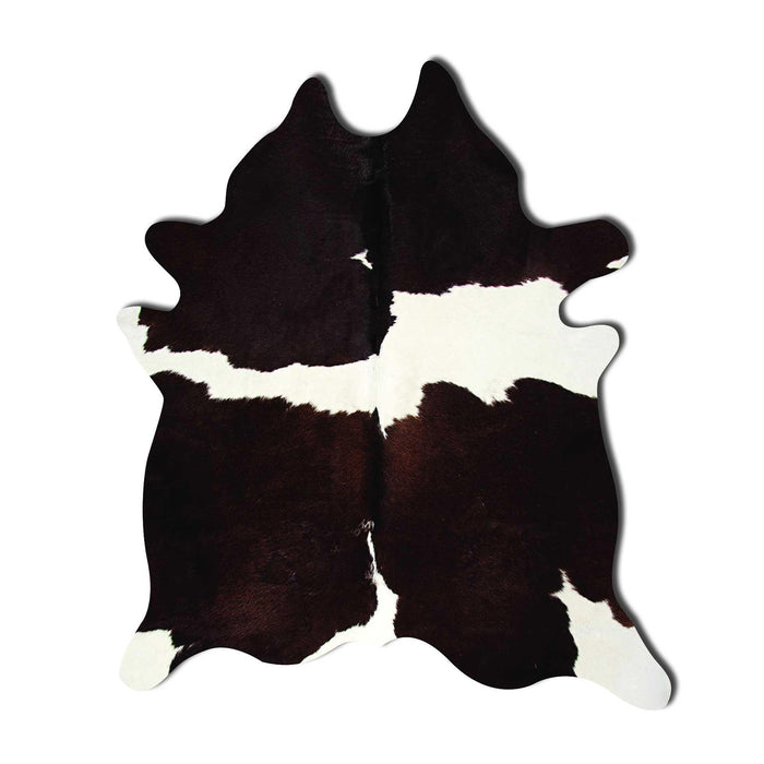 6' X 7' Black Cowhide Handmade Area Rug