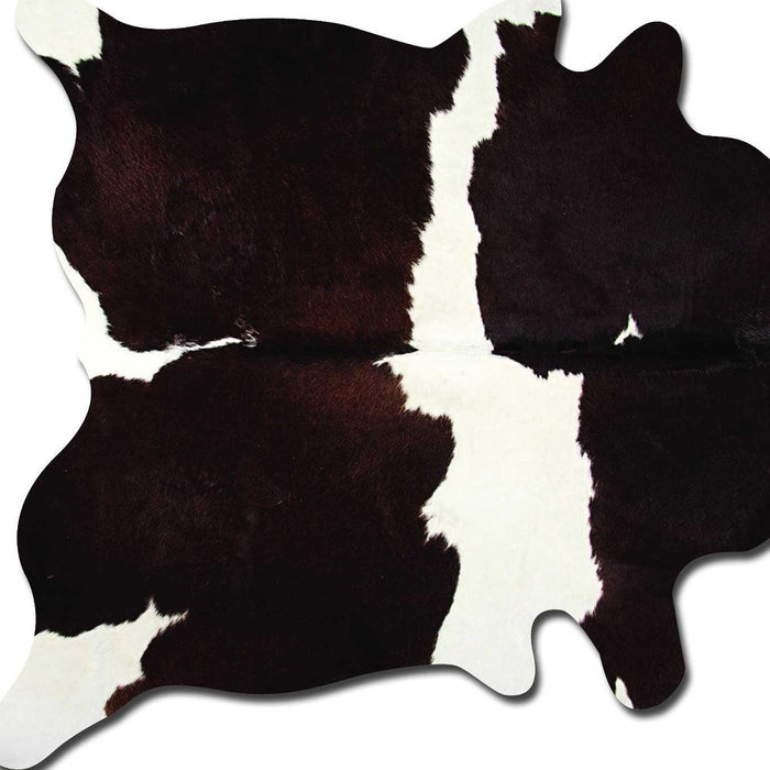 6' X 7' Black Cowhide Handmade Area Rug