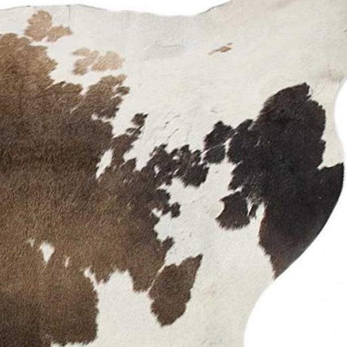 6' X 7' Black Cowhide Handmade Area Rug