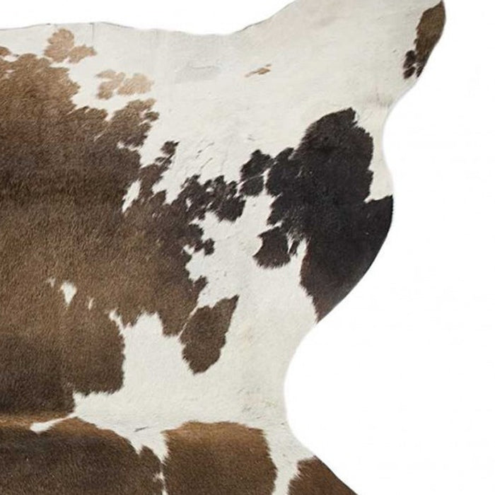 6' X 7' Black Cowhide Handmade Area Rug