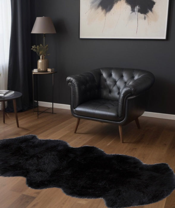 Grey Animal Print Area Rug