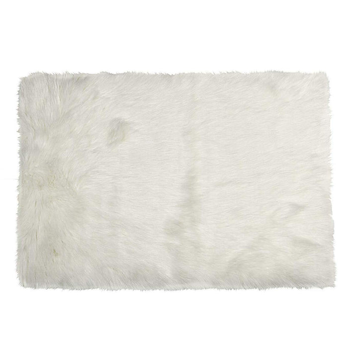 3' X 5' Gray Faux Fur Shag Area Rug