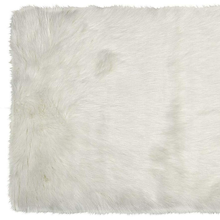 3' X 5' Gray Faux Fur Shag Area Rug