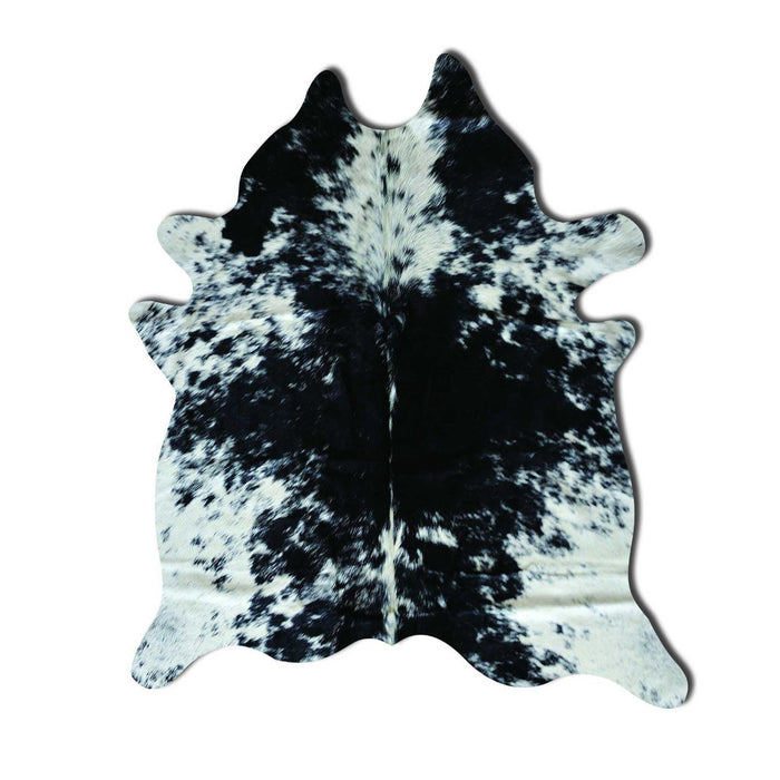 6' X 7' Black and White Cowhide Cowhide Area Rug