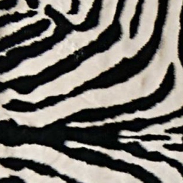 5' X 7' Black and White Faux Cowhide Zebra Print Area Rug