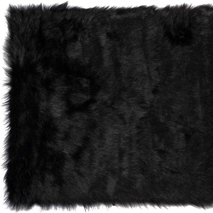 3' X 5' Gray Faux Fur Shag Area Rug