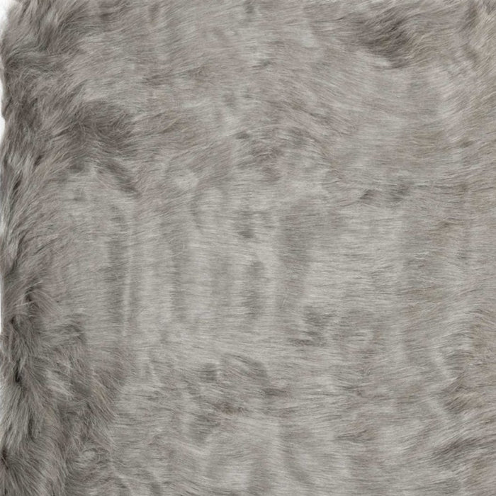 3' X 5' Gray Faux Fur Shag Area Rug