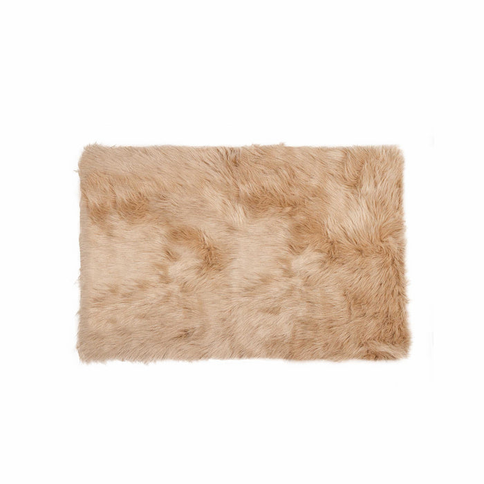 3' X 5' Gray Faux Fur Shag Area Rug