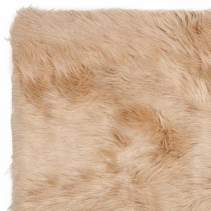 3' X 5' Gray Faux Fur Shag Area Rug