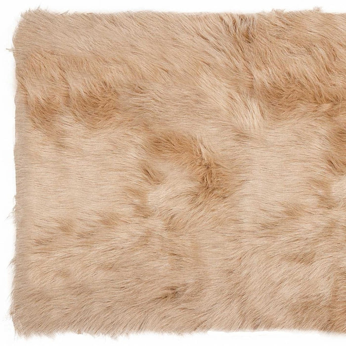 3' X 5' Gray Faux Fur Shag Area Rug