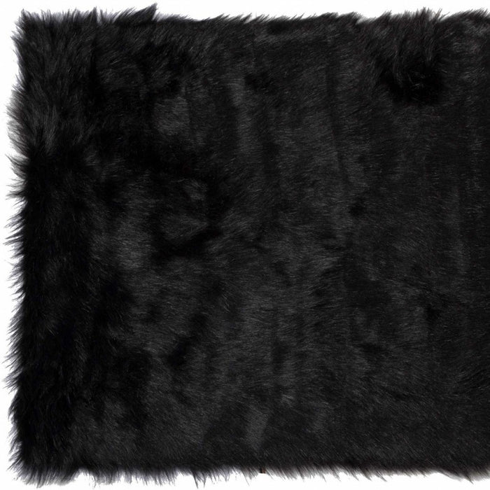 60" X 96" Black Sheepskin - Rug Or Throw