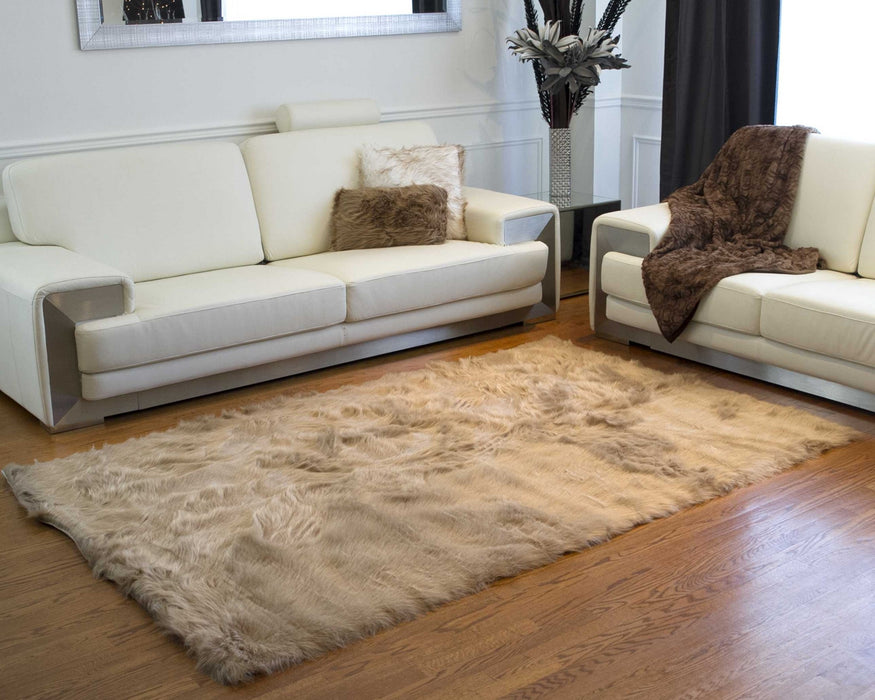 60" X 96" Black Sheepskin - Rug Or Throw