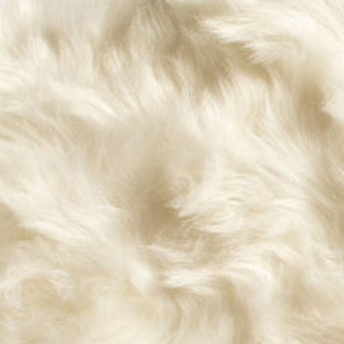 4' X 6' Off White Faux Sheepskin Washable Area Rug