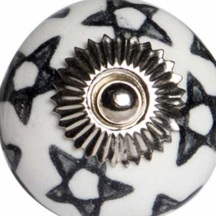 1.5" X 1.5" X 1.5" White Black And Yellow  Knobs 12 Pack