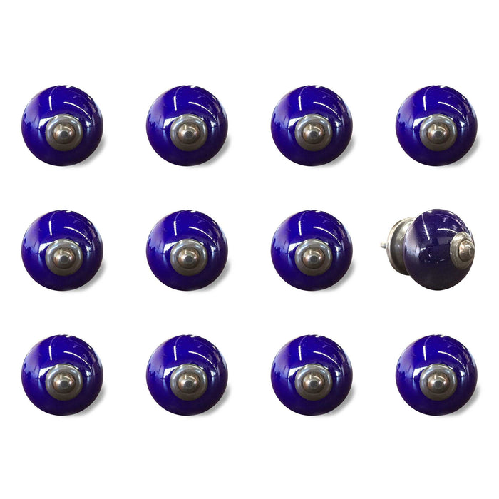 1.5" X 1.5" X 1.5" Navy And Copper  Knobs 12 Pack