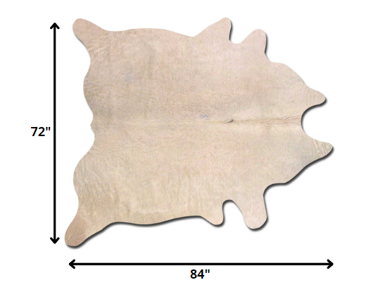 6' X 7' Natural Cowhide Area Rug