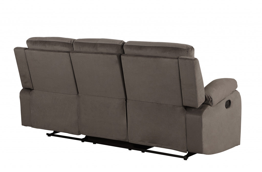 40" Modern Brown Fabric Sofa