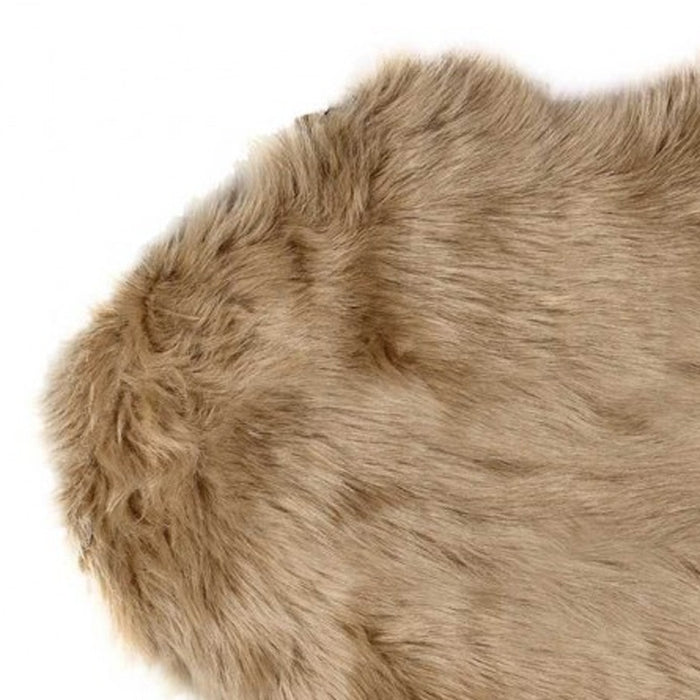 6' Tan Faux Sheepskin Flokati Washable Area Rug