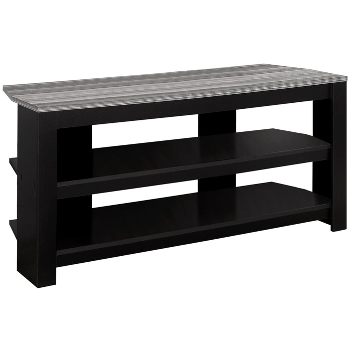 42" Ash Gray Open Shelving TV Stand