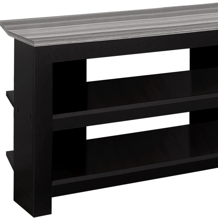 42" Ash Gray Open Shelving TV Stand