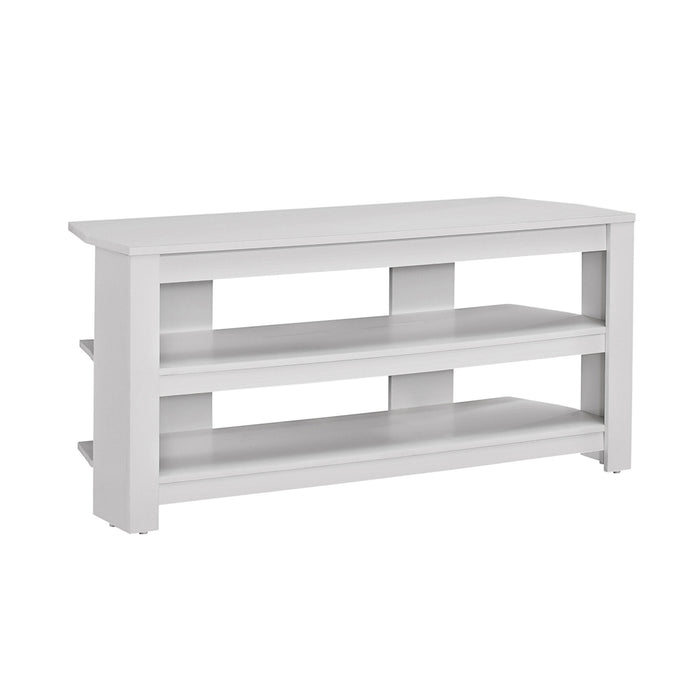 42" Ash Gray Open Shelving TV Stand