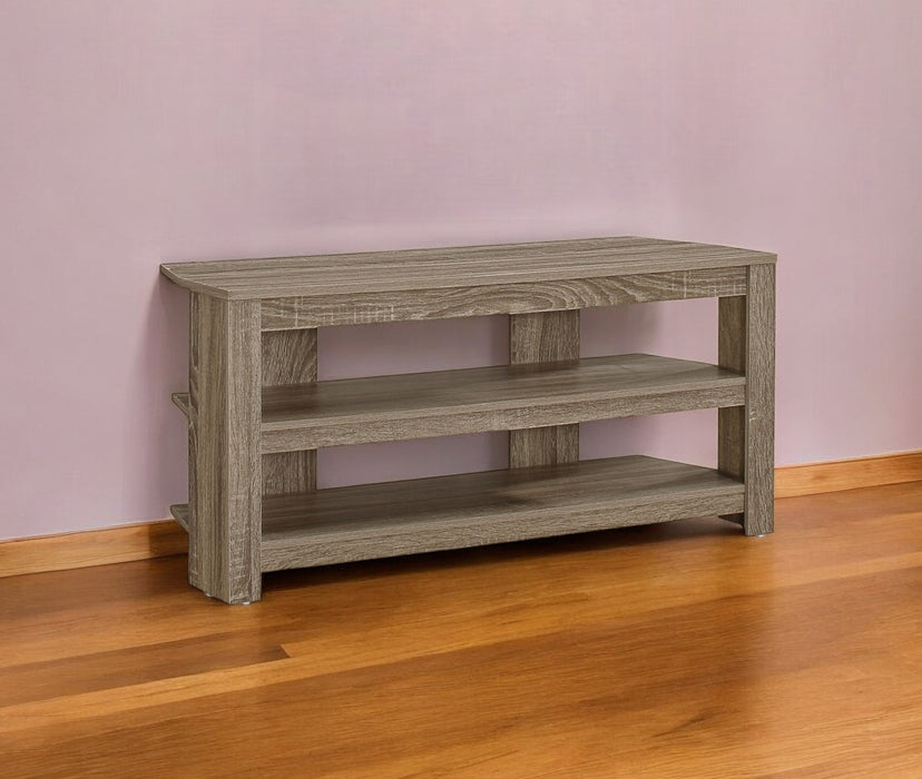 42" Ash Gray Open Shelving TV Stand