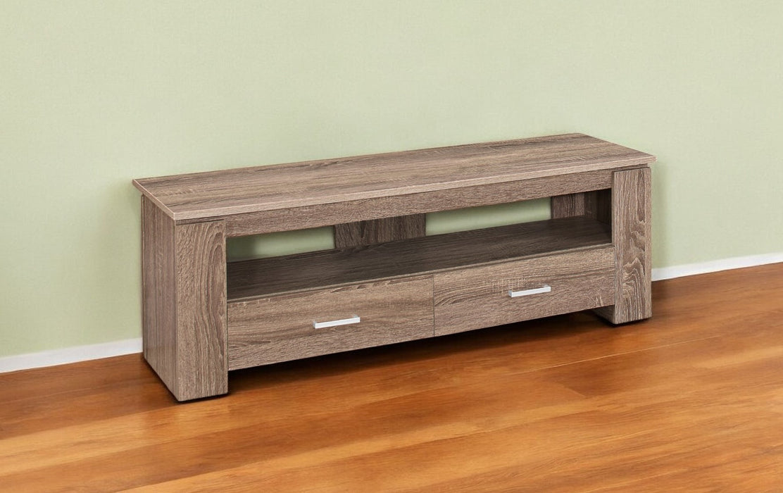 47" Deep Taupe Open Shelving TV Stand