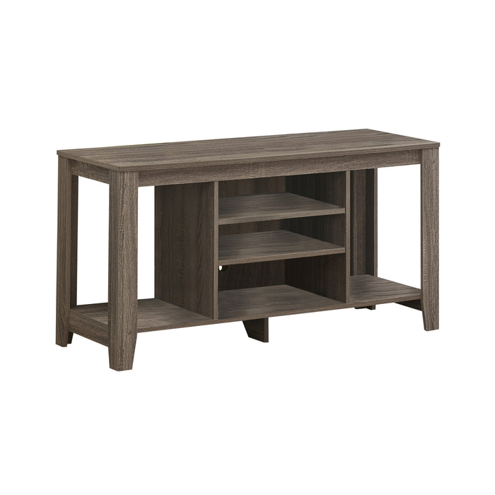 48" Deep Taupe Open Shelving TV Stand