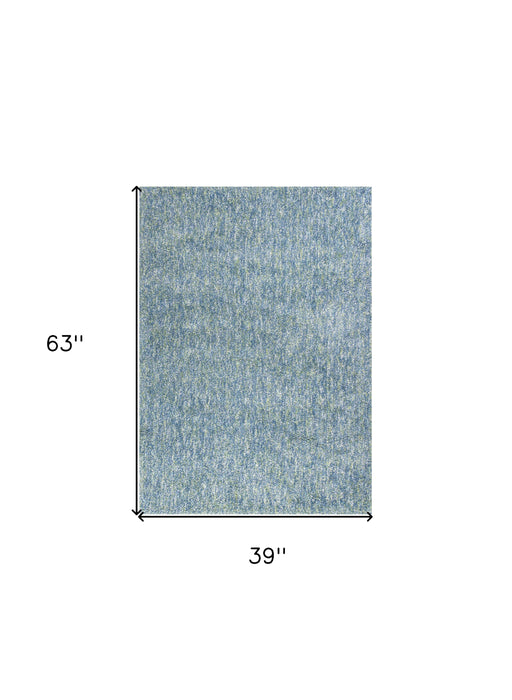 3' X 5' Seafoam Heather Plain Area Rug