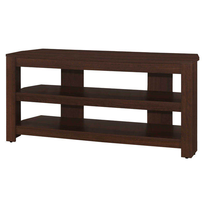 42" Dark Brown Open Shelving TV Stand