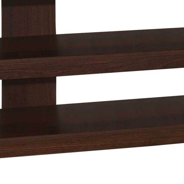 42" Dark Brown Open Shelving TV Stand