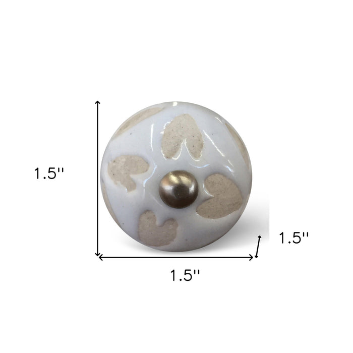 1.5" X 1.5" X 1.5" Ceramic Metal Multicolor 12 Pack Knob