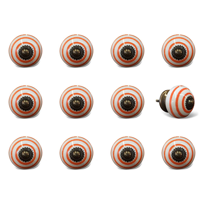 1.5" X 1.5" X 1.5" Ceramic Metal Multicolor 12 Pack Knob