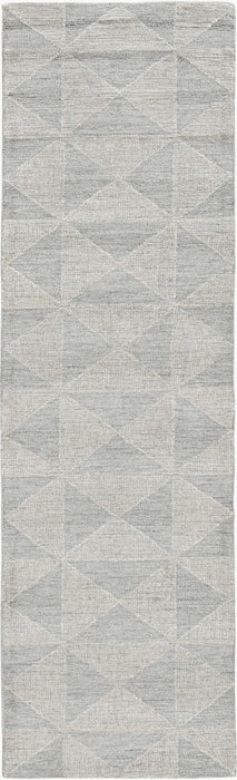 9' X 13' Ivory Hand Tufted Space Dyed Geometric Indoor Area Rug