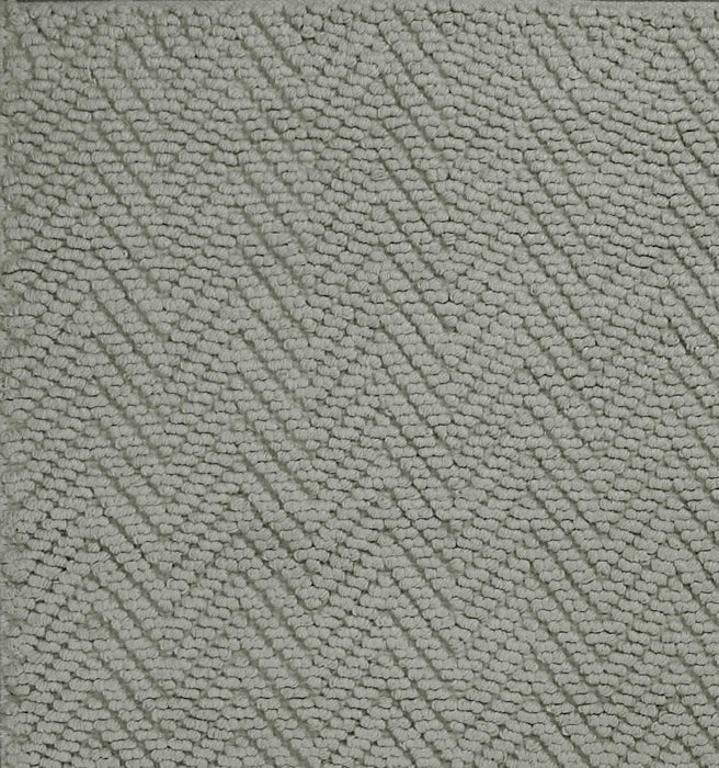 7' Gray Jute Chevron Hand Woven Runner Rug