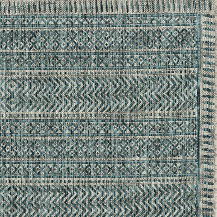 3' X 4' Teal Polypropylene Area Rug