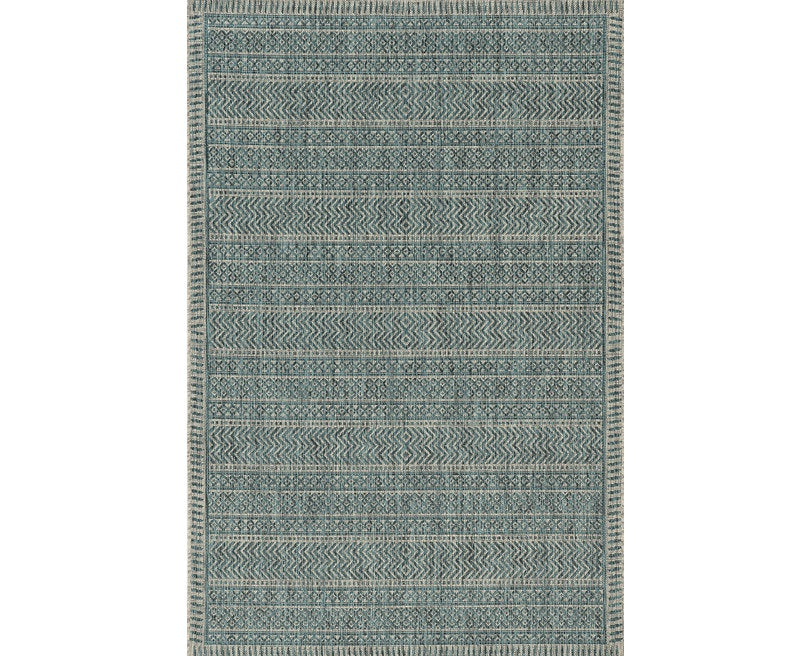 3' X 4' Teal Polypropylene Area Rug