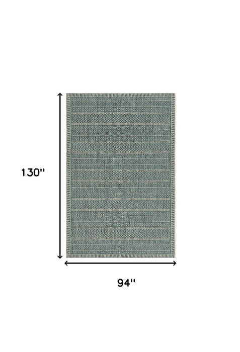 3' X 4' Teal Polypropylene Area Rug