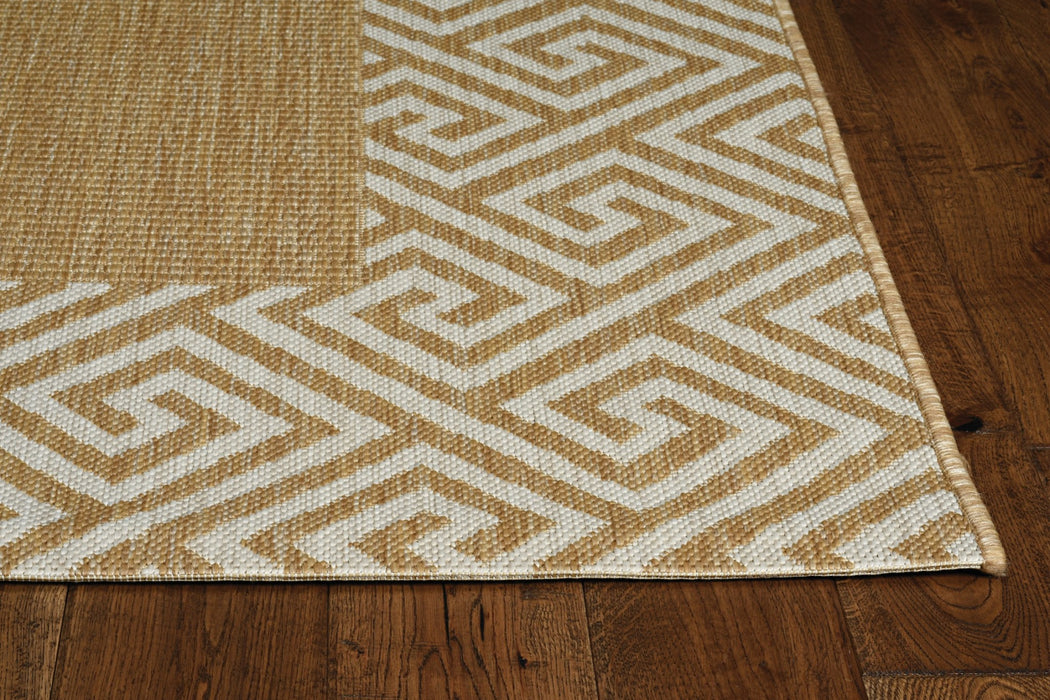 3' X 4' Natural Geometric Area Rug