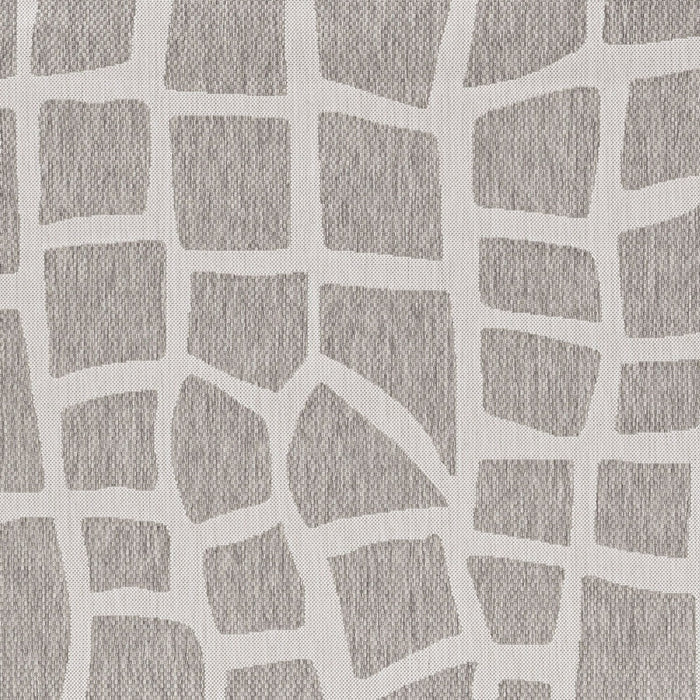 3' X 4' Gray and Ivory Cobblestone Area Rug