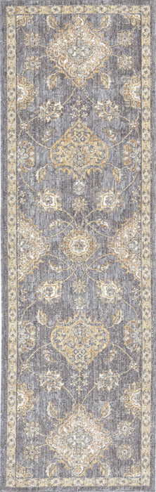 2' X 3' Sage Green Wool Floral Distressed Area Rug