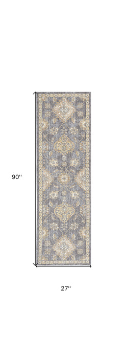 2' X 3' Sage Green Wool Floral Distressed Area Rug