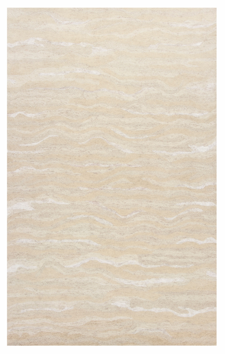 3' X 5' Ivory Hand Tufted Abstract Indoor Area Rug