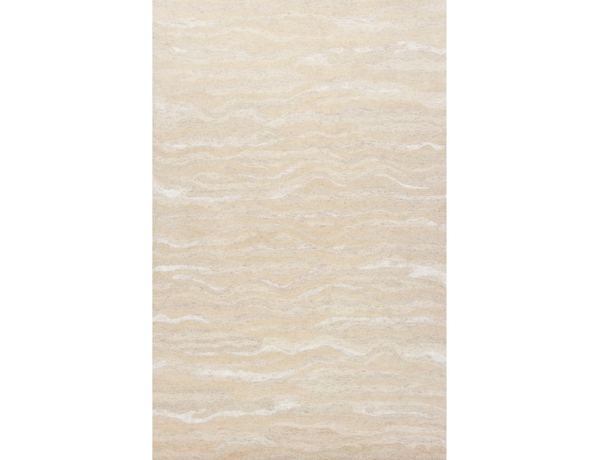 3' X 5' Ivory Hand Tufted Abstract Indoor Area Rug